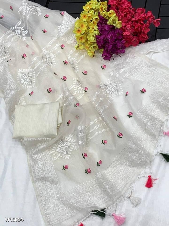 Organza  saree uploaded by business on 10/11/2023