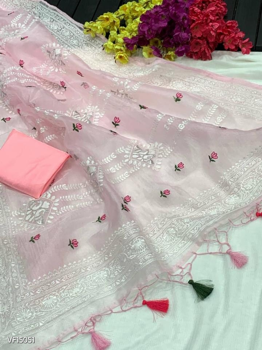 Organza  saree uploaded by Sumi  collection  on 10/11/2023