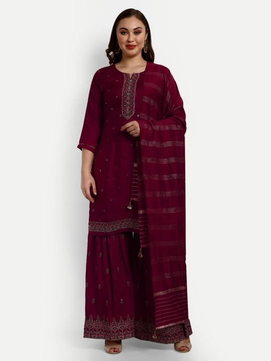 Silk designer Sharara Suits Set uploaded by V B Sons on 10/11/2023