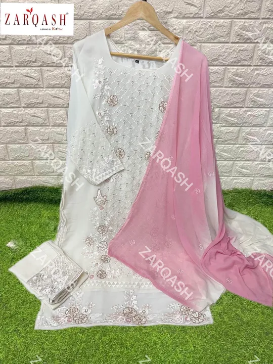 *ZARQASH READYMADE Collection*

*D.no :- 107*

*Top* :-  Fox georget embroidery wth HANDWORK  uploaded by Ayush fashion on 10/11/2023