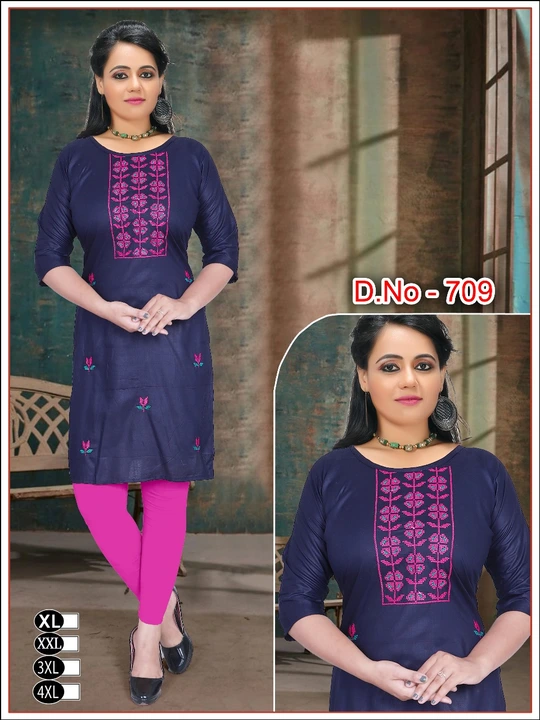 Reyon Embroidery Work Kurti  uploaded by business on 10/11/2023