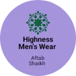 Business logo of Highness men's wear