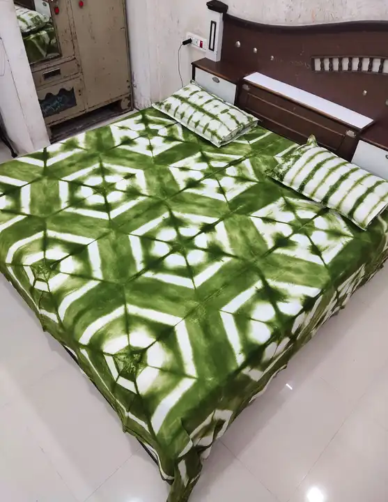  Tie & Die Shibori Beautiful Double Bedsheets With 2 Pillow Cover Soft Heavy Cotton Fabric Size uploaded by business on 10/11/2023