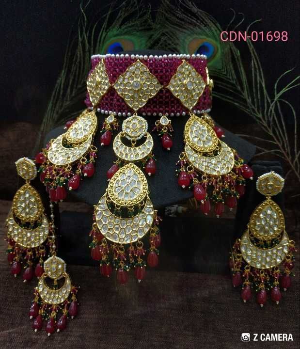 High quality kundan set.  uploaded by business on 3/22/2021