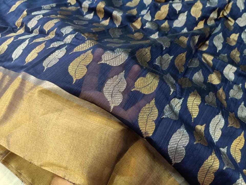 New cotton silk chanderi handloom saree  uploaded by Chanderi handloom fabric on 3/22/2021