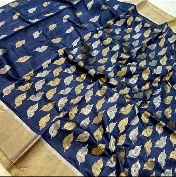 New cotton silk chanderi handloom saree  uploaded by Chanderi handloom fabric on 3/22/2021