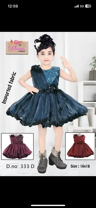 PARTY WEAR KIDS FROCK uploaded by K.naina dresses on 10/11/2023