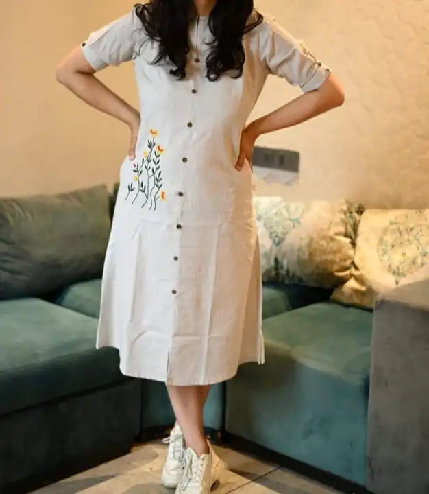 Post image *New launch🥰🥰*

Very classy decent &amp; sober pc summers special cord set in  fabric cottan with beautiful contrast of white Hand embroidery Jerry work

*Kurti Details-* 
*Fabric:-cottan* 
*cord-set Length:-33/+*
*Pant  Details:-*
*Pant length:-38/+*

Size: 38,40,42,44



*Ready to dispatch keep posting* ✈️✈️✈️✈️✈️
