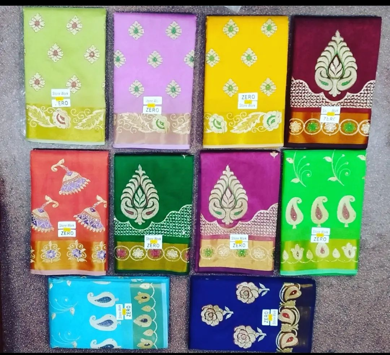 Mastani Saree With Embroidery work
Colour - 8
Set       - 8
MOQ  - 16
Price    - *225/-* Per Saree
 uploaded by H.A Traders on 10/12/2023