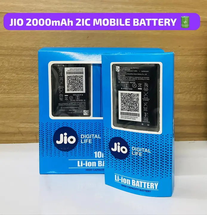 Jio 💯% 2000mAh Care OG Mobile Battery  uploaded by Heartium®️ Company on 10/12/2023