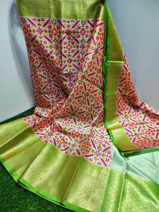 New collection Banarasi kora print shot iskort Border silk sarees Raning Blause wholesalers  uploaded by Arbaz sarees manufacturer  on 10/13/2023