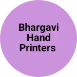 Business logo of Bhargavi Hand Printers