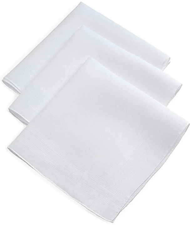 LADIES WHITE PLAIN HANDKERCHIEFS  SIZE :  10.5 X 10.5  uploaded by SHAHINS' COLLECTION  on 10/13/2023