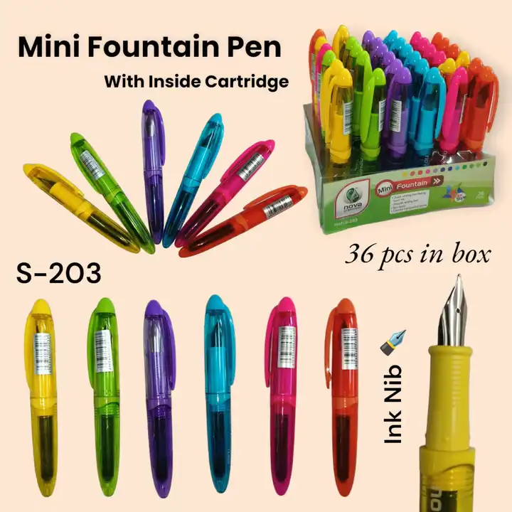 Mini Fountain Pen with ink cartridge  uploaded by business on 10/13/2023