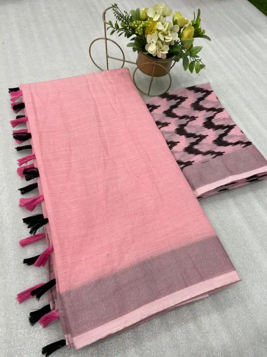 Khadi linen with silver lining uploaded by Suyukti fab on 10/13/2023