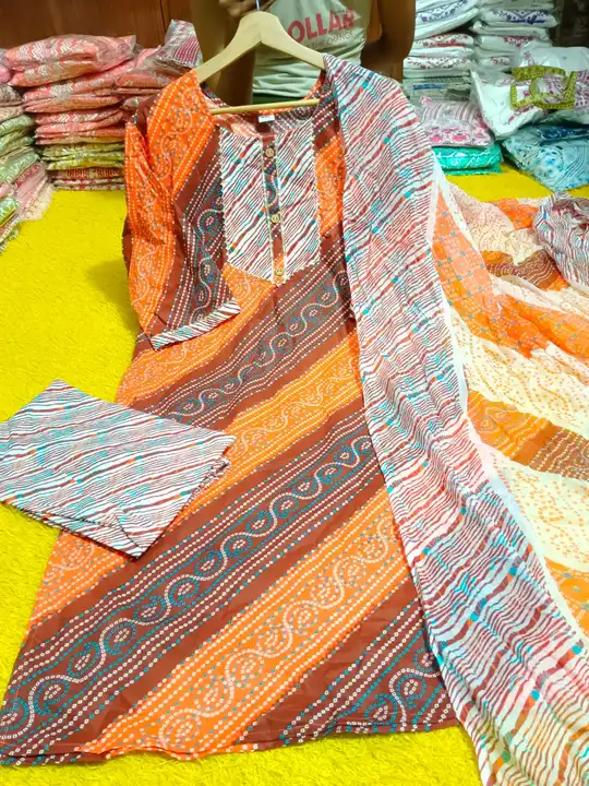 Cotton kurta pant ko dupatta set uploaded by Kabir Fashion World on 10/13/2023