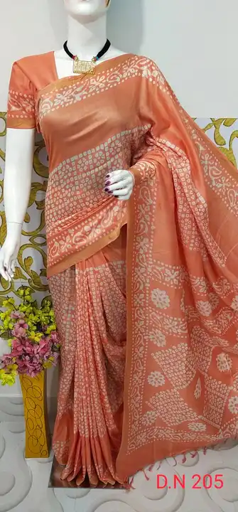 KATAN STPLE BATIK PRINT SAREE  uploaded by S.N.COLLECTIONS  on 10/13/2023