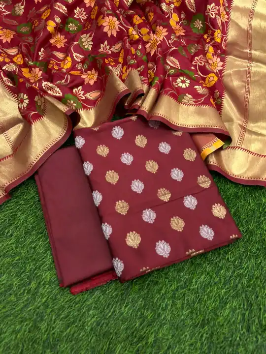 Banarasi suit  uploaded by Z i silk fabrics on 10/13/2023