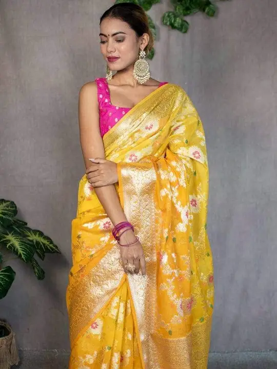 Banarasi semi Georgette soft silk  uploaded by business on 10/13/2023