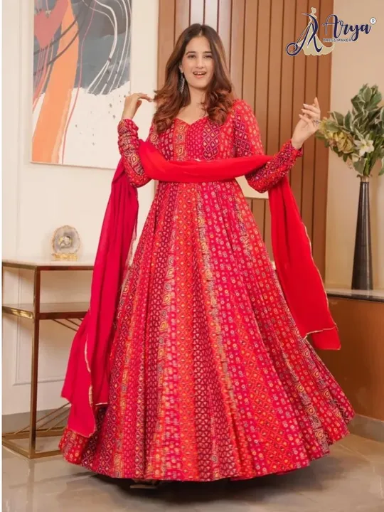 Muskaan heavy Designer Anarkali gown with Dupatta set uploaded by ADM Fashion  on 10/14/2023