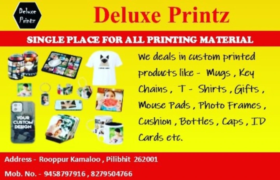 Visiting card store images of Deluxe Printz