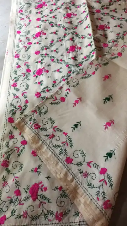 Katha stitch saree  uploaded by business on 10/14/2023