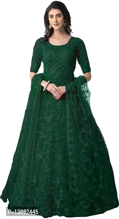 Stylish Green Embroidery  Net Gown For Women uploaded by R M online shop  on 10/14/2023