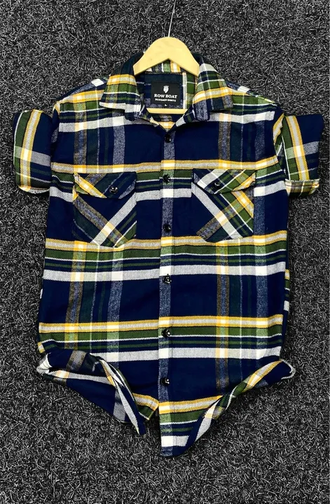 BOYS' DOUBLE POCKET WINTER COUTSOOL CHECK SHIRT  uploaded by business on 10/14/2023