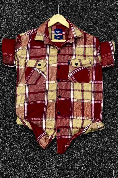 BOYS' DOUBLE POCKET WINTER COUTSOOL CHECK SHIRT  uploaded by Ishvan impex on 10/14/2023