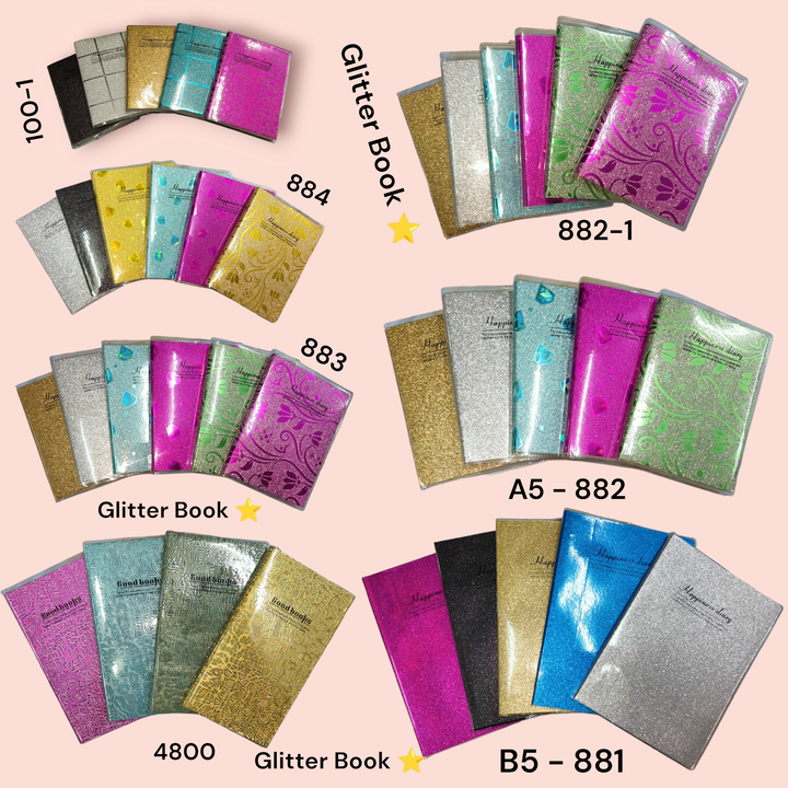 Glitter Book verious sizes  uploaded by Sha kantilal jayantilal on 10/14/2023