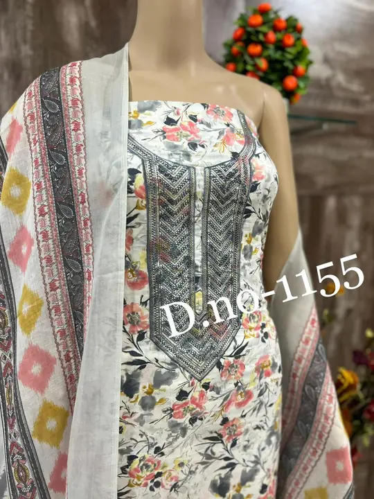 Pure Cotton Three Piece Material For Women  uploaded by Zuberiya Global on 10/14/2023