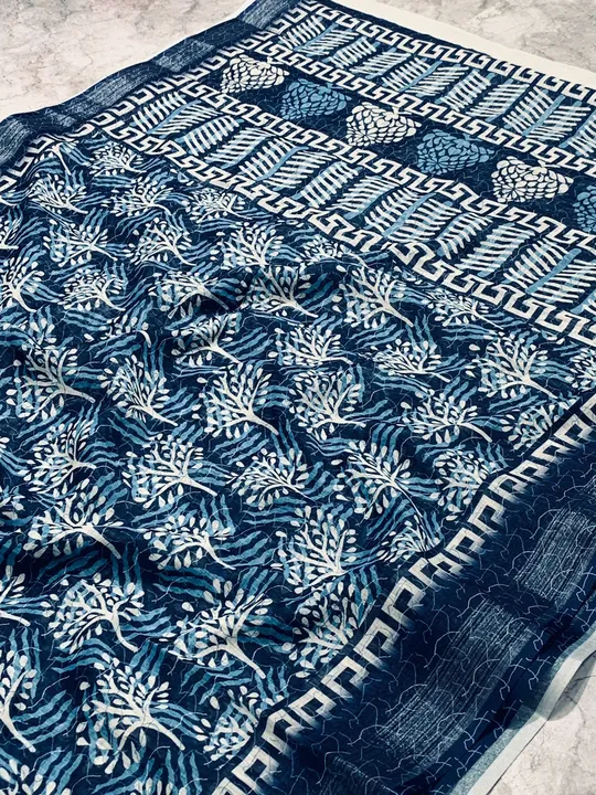 Linen cotton saree uploaded by Sanchaya_studio on 10/14/2023