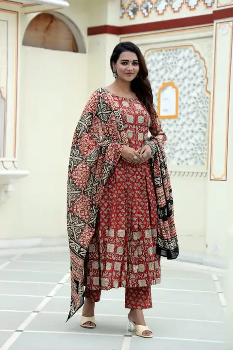 Anarkali with mul mul dupatta  uploaded by business on 10/15/2023
