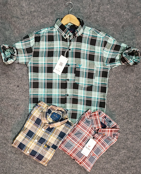 * New collection*🥳

*Roll packing*
Check shirt

*1*.size# M.l.xl.xxl
*2*.colour# 3
*3*.MOQ#12
*4*.  uploaded by business on 10/15/2023