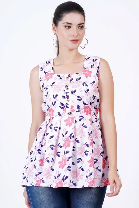 Women's Floral Print Sleeveless Top uploaded by business on 10/15/2023