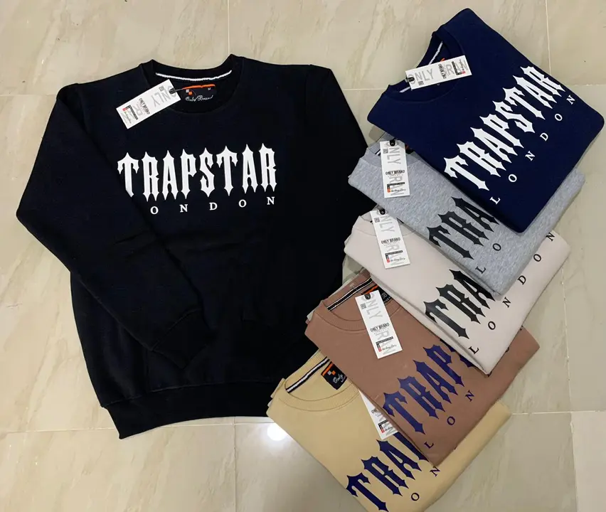 Trapstar & Don’t Quit
Pc cotton 
Three thread 
Heavy gsm 
M l xl xxl 
Standard size 
24 piece set  uploaded by K.KALIA APPARELS  on 10/15/2023