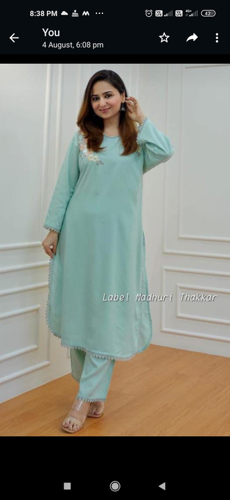 Kurti with pant uploaded by business on 10/15/2023