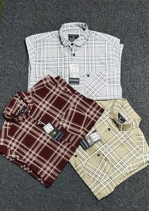 Premium quality lycra checks shirts  uploaded by Ahmedabad store on 10/15/2023