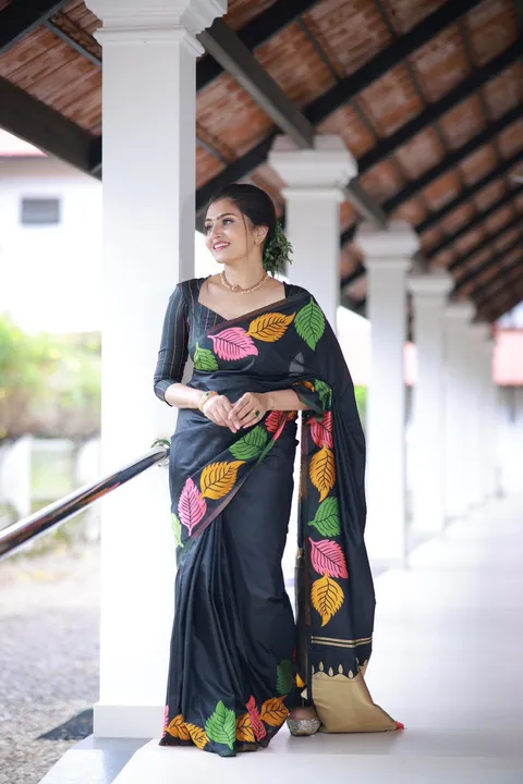 Black Leaf collection saree uploaded by VINAYAK desinger  on 10/15/2023