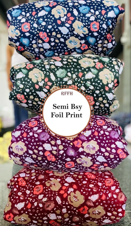 Semi Bsy Foil Print 58’’ Width  uploaded by Rakshit Fashion Fabrics Hub on 10/16/2023