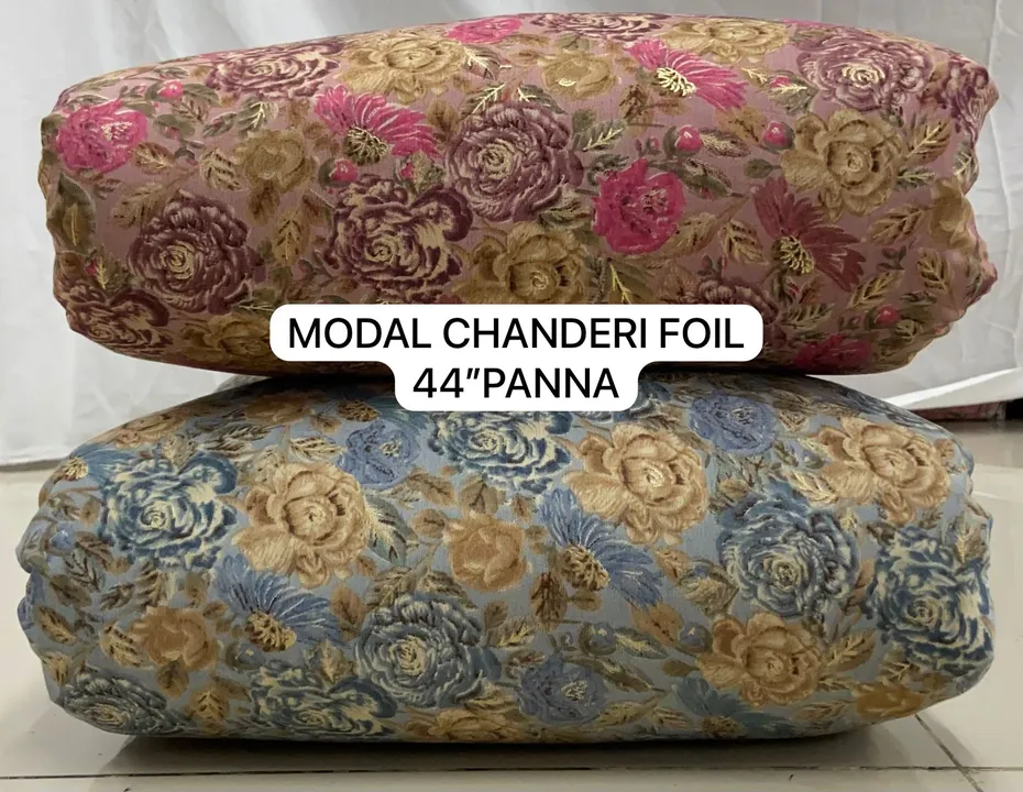 Modal Chanderi Foil Print 44’’ Width  uploaded by business on 10/16/2023
