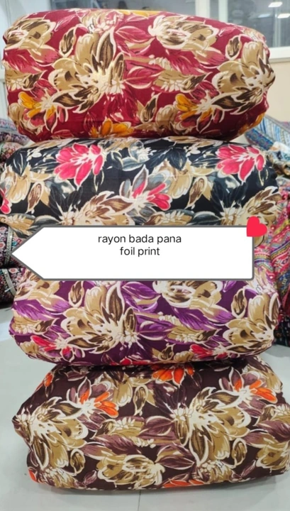 Rayon Foil Print  58" Width  uploaded by Rakshit Fashion Fabrics Hub on 10/16/2023