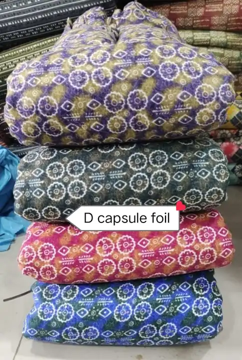 D Capsule Foil Print 44" Width  uploaded by Rakshit Fashion Fabrics Hub on 10/16/2023