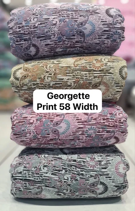 Georgatte Print 58" Width  uploaded by Rakshit Fashion Fabrics Hub on 10/16/2023