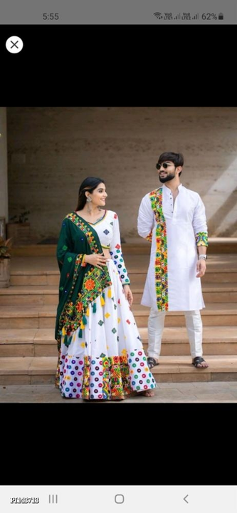 Couple dreses combo spcly for navratri  uploaded by pink Rose fashion Store  on 10/16/2023