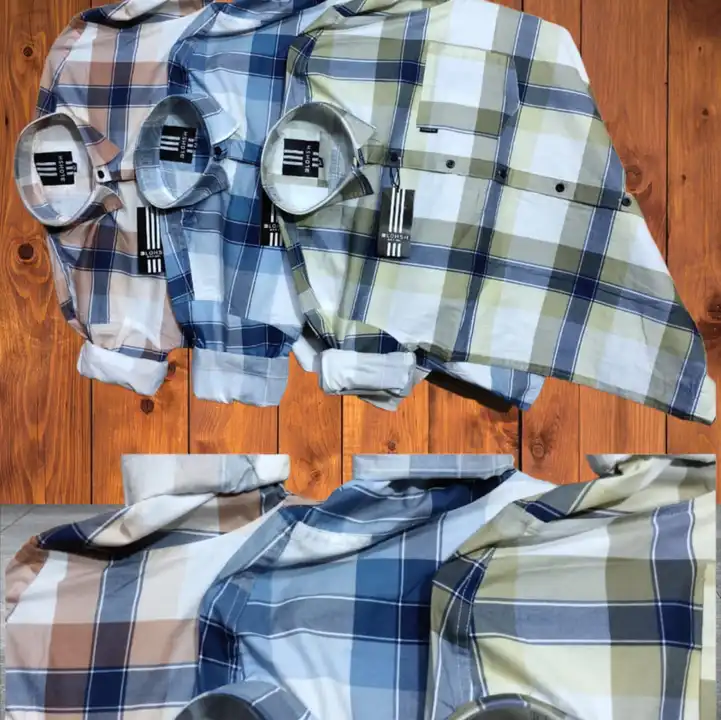COTTON X CHECKS SHIRTS  uploaded by business on 10/16/2023