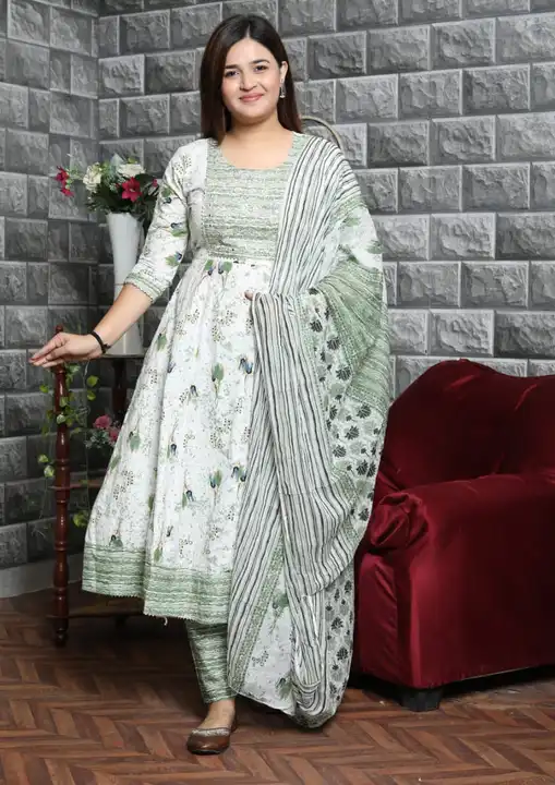 BOUTIQUE PURE COTTON FROCK PENT WITH DUPATTA SET uploaded by Swastik creation on 10/16/2023
