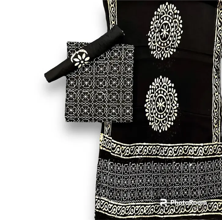Wax Batik Hand Block Printed Unstitched Dress Material Suits uploaded by Batik print suits on 10/16/2023