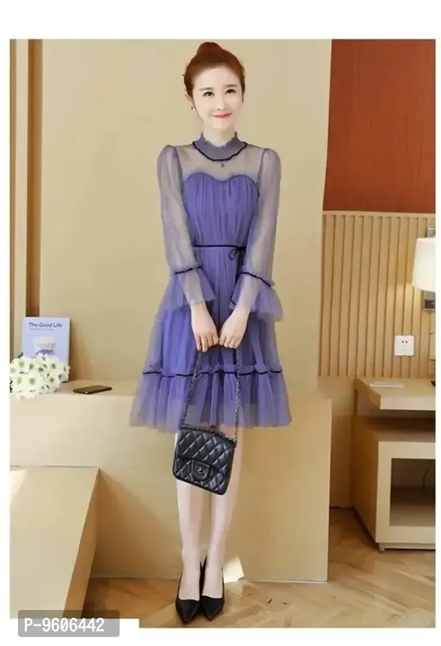 Trendy Net Solid Dress For Women uploaded by R M online shop  on 10/16/2023