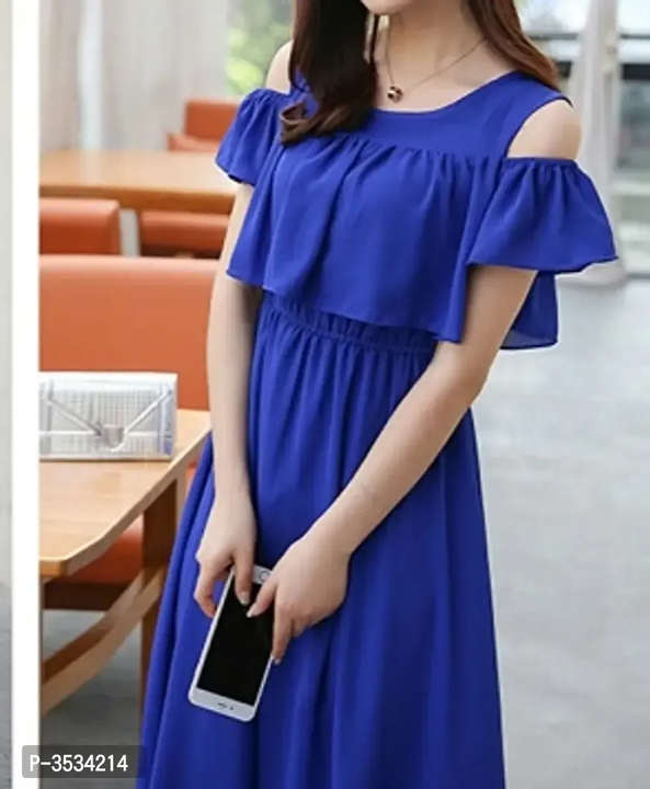 Crepe Cold Shoulder Long Maxi Dress uploaded by R M online shop  on 10/16/2023
